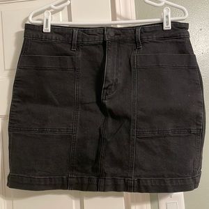 Black Denim Skirt